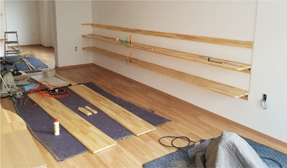 オーダー家具施工の様子